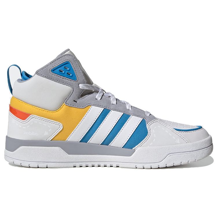 Adidas Neo 100Db Mid Synthetic Leather Fashion Slip Resistant Durable High Top Skate Shoes Women Skate Shoes White GY4796