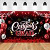 Graduation Decoration Gold Blue Bachelor Cap Glitter Balloon Background Decoration Congrats Grad Graduation Class Party Backdrop