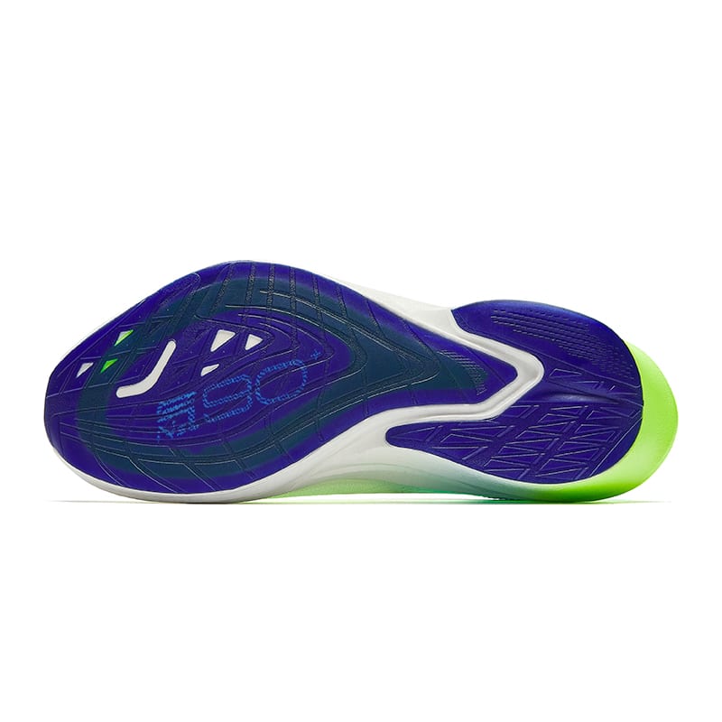 Anta Mach 6 Pro Low-Top Laufschuhe mit Stickstoff-Technologie für Herren Fluoreszierender Papagei/Papyrus Weiß/Kühlblau 112625584-4