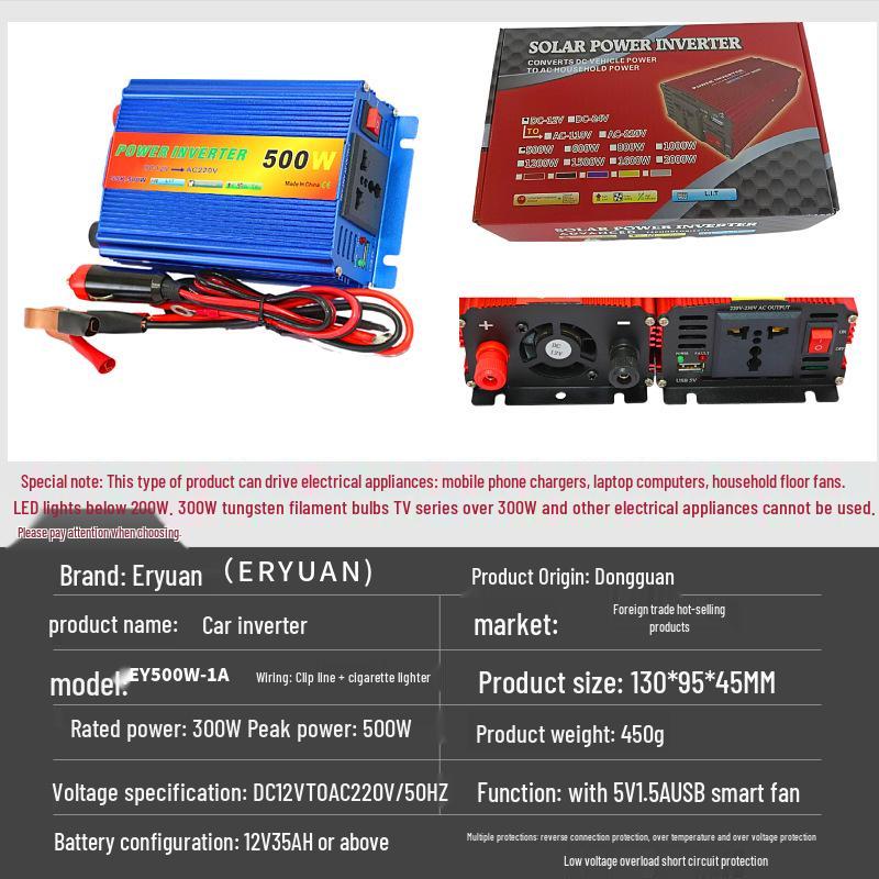 

Инвертор 1000 Вт/2000 Вт 12 В/24 В в 220 В Автомобильный источник питания от солнечной энергии для уличной торговли