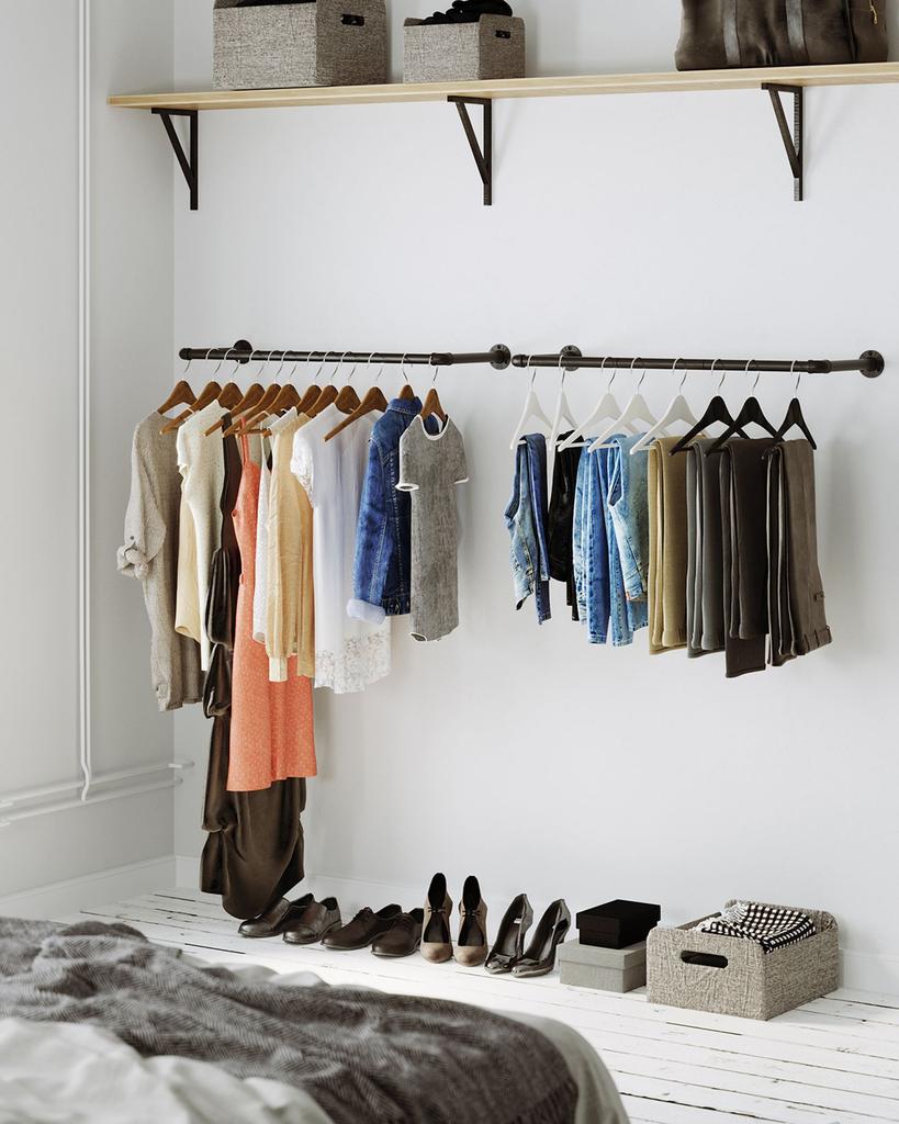 Wall-Mounted Hanger Bar - Hsr67Bk