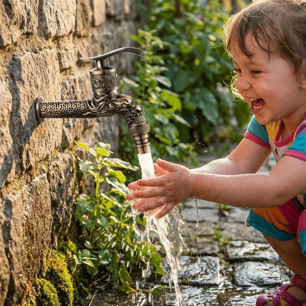 Freeze-Resistant Material Antique Faucet Dragon Head Design Dragon Spout Tap Mop Pool Application