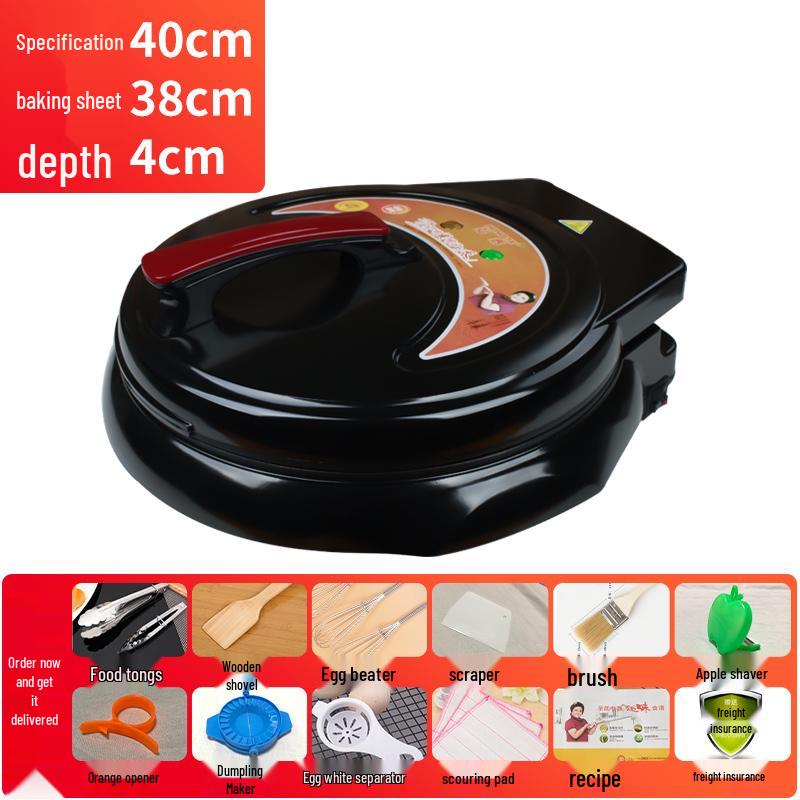 In Stock: Hongtai Electric Griddle - Deepened, Enlarged Frying Pan with Double-Sided Heating and Automatic Power-Off (Laobing)