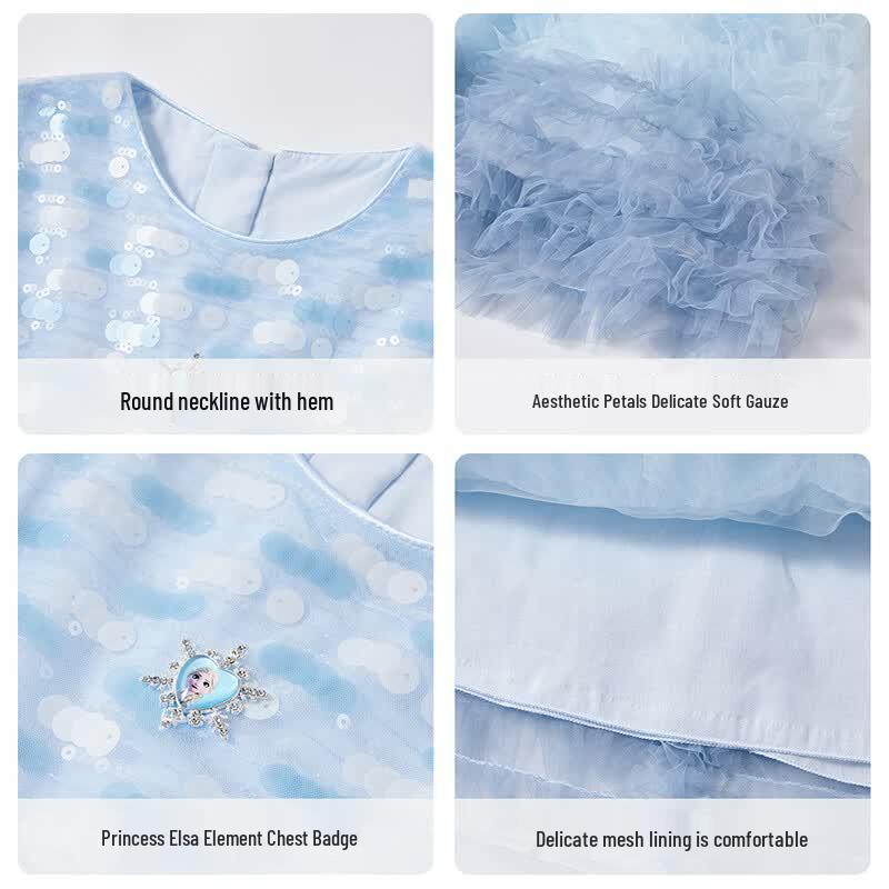 Disney Girls' Elsa Princess Sleeveless Dress