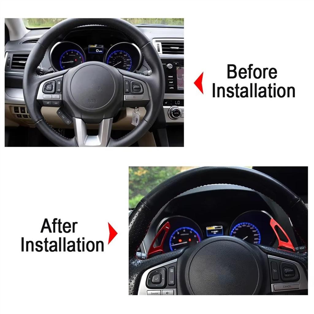Compatible With 86 GT86 2012 2013 2014 2015 2016 Car Steering Wheel Paddle Shift Extension Shifter Paddle Shift Extension (Red)