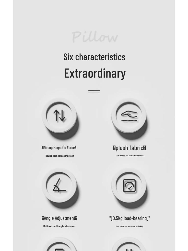 Happy MagSafe Pillow Stand: Versatile Magnetic Holder for Phone/Tablet In Bed, Sofa, Table, or Floor for Live Streaming or Relaxing.