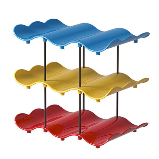 Wave Board Water Cup Holder, Vertical Storage Space Saving Design, Stable Assembled Wave Slot Easy Access Kitchen Organizer