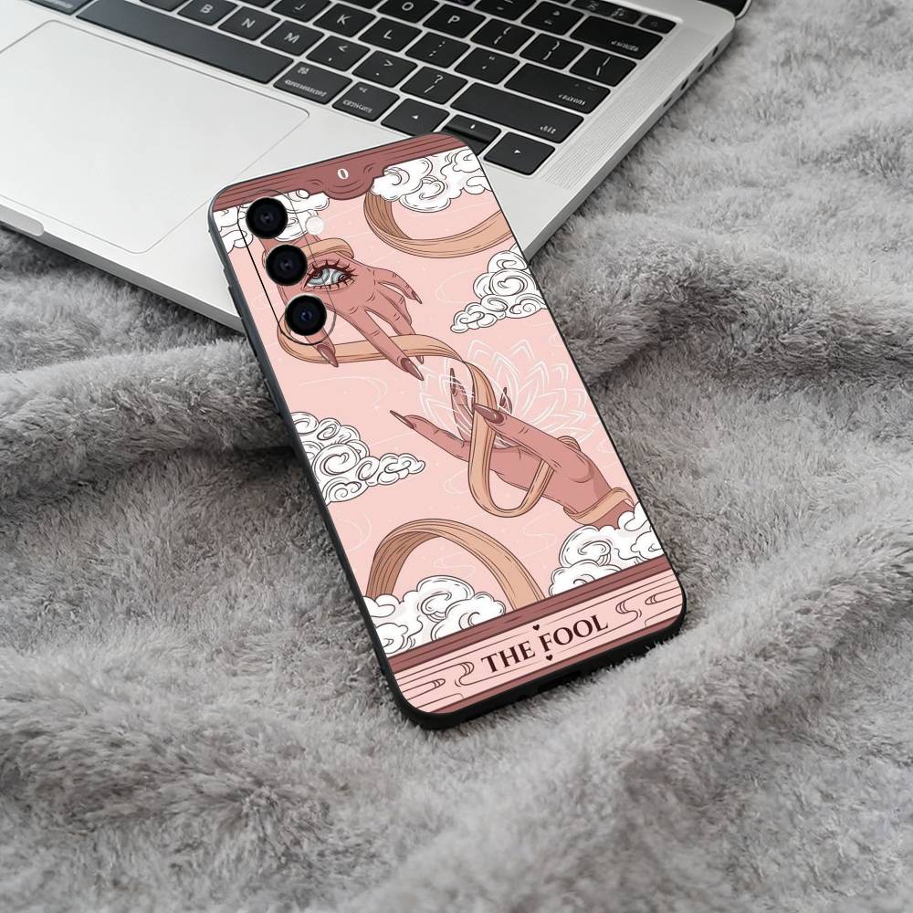 Tarot Aesthetic Phone Case For Samsung Galaxy A73,A71 A72,A70,A53,A52,A51,Soft Silicone Black Cover