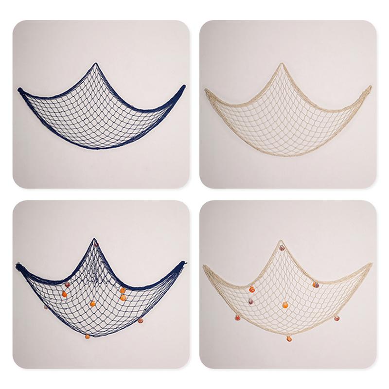 100X200Cm Beach Themed Fish Net Decorations Wall Mounted For Pirate Mermaid Beach Party Home Bedroom Decoration