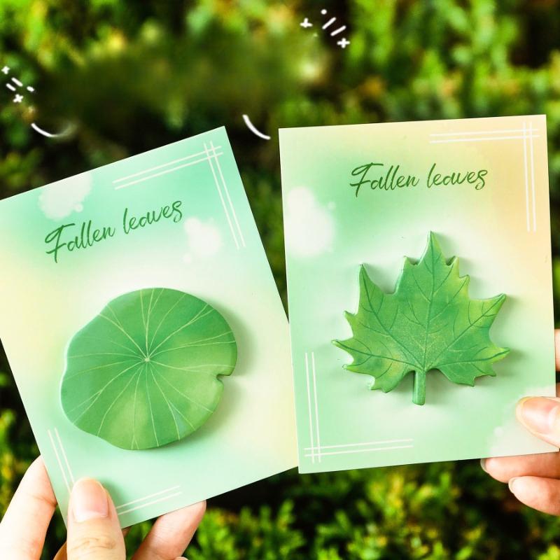 Office School Supplies Simulated Leaf Sticky Notes for Students with Good Looks Maple Message Cute Leaves N Times Kawai Lovely