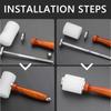 Mallet Wood Handle Nylon Hammer Solid Durable Art Leather Carving Hammer Leathercraft Stable Nylon Leather Carving Hammer