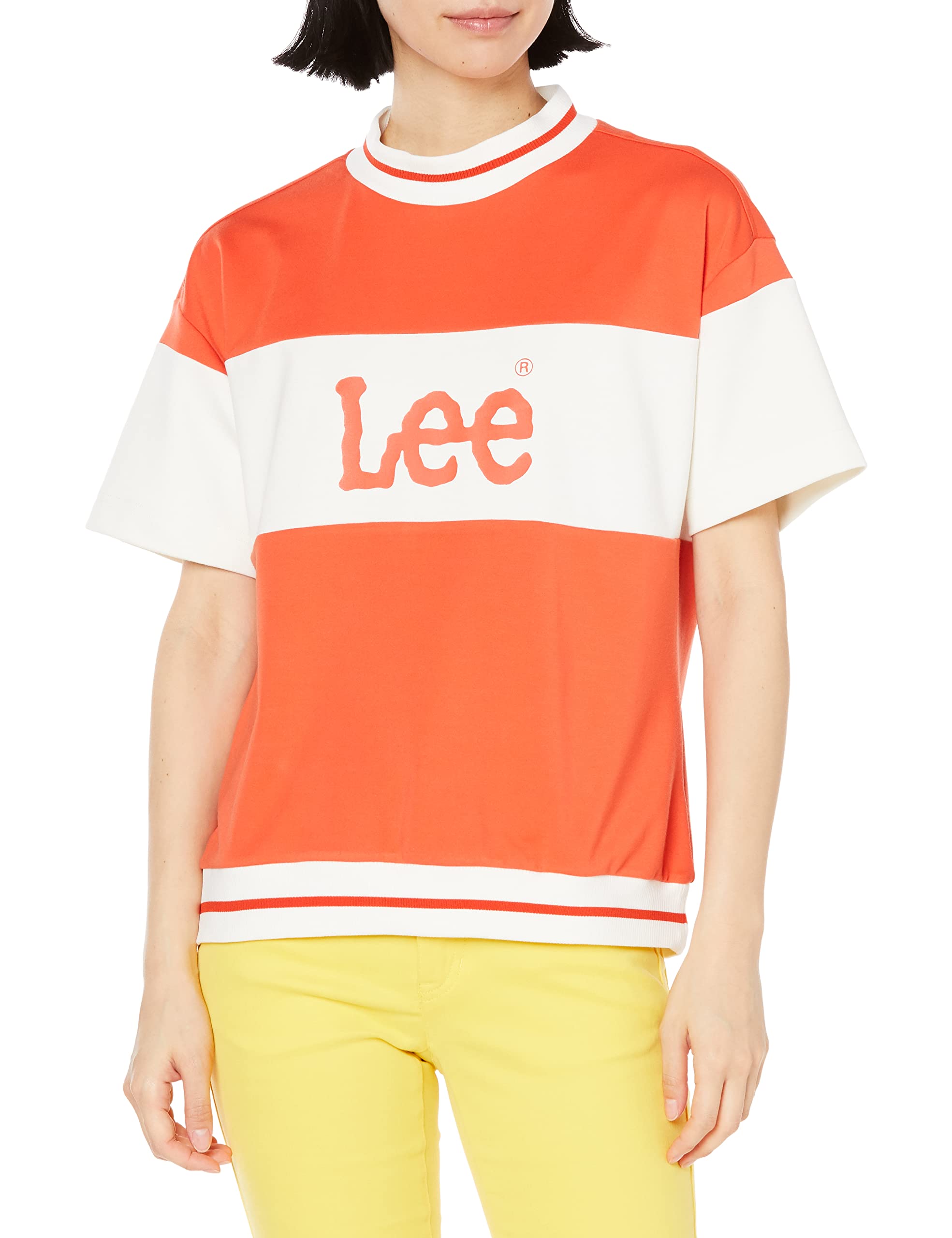 

Lee MOCK NECK SHIRTS Size S Women s T-Shirt, ORANGE, оранжевый