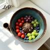 Fruit Wash Colander Cleaner Berry Bowl with Drainage Holes Rinse Handmade Rustic Style Basket for Kitchen Countertop Rinsing