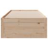 Solid Wood Bed Without Mattress with Drawers 75x190 Cm