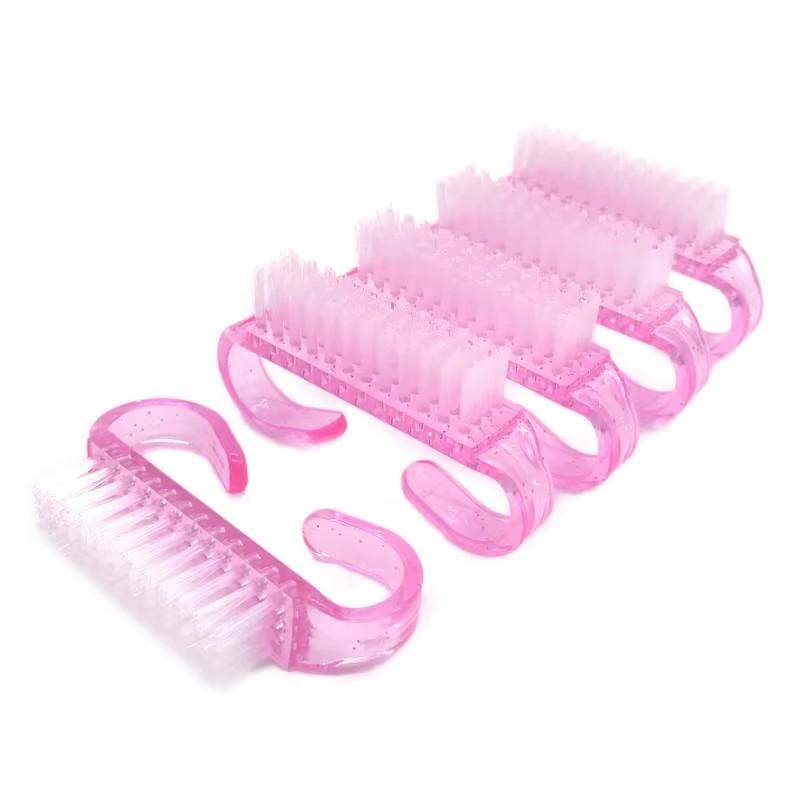 Acrylic Nails Art Brush 4 Color Nail Art Manicure Pedicure Soft Remove Dust Plastic Cleaning Nail Brushes File Tools