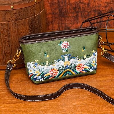 Galaxy Embroidery Ethnic Style Large Capacity Multi-Clip Premium Texture Shoulder Bag - Modern Oriental Women Crossbody Bag