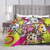 Aggretsuko Cartoon Band Warm Soft Blanket  Child Plush Bedding Throws Street Trend Couch Bed Flannel Bedspread Sofa Bed Cover