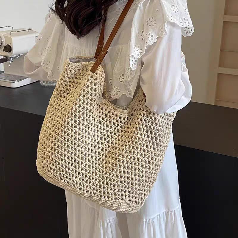 Summer Versatile Shoulder Bag Small Fresh Woven Bag Seaside Vacation Beach Bag Large Capacity Travel