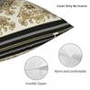 Greek Key Diamond Baroque Gold Square Pillowcase Polyester Linen Velvet Pattern Zip Decorative Pillow Case Sofa Seater Cover 18"