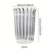 Ins Glazen Beker Hittebestendige Tumbler Drinkgerei Transparante Thee Sap Melk Koffie Mok Huis Waterglazen Streep Mok 14.81oz 420ML