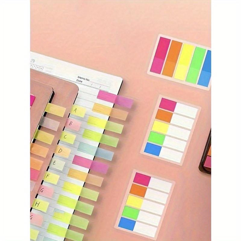 Multicolor 100 Sheets Sticky Note Pad, Self-Adhesive Index Tab Flags Page Marker Memo Pads Back To School