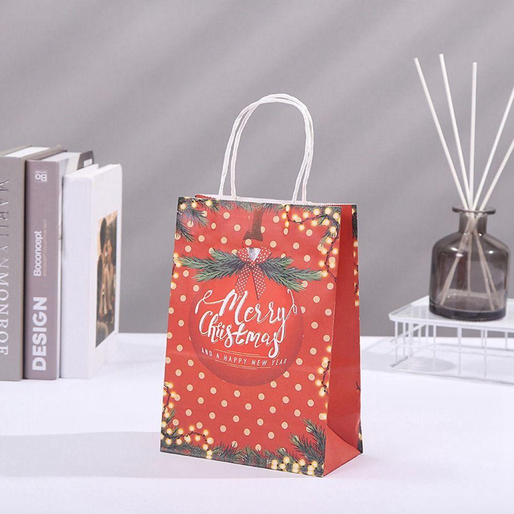 6pcs Snowflakes Gift Boxes DIY Candy Box New Christmas Paper Bag  Merry Christmas