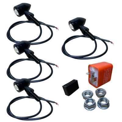 YESprime Motorcycle Cannonball LED Turn Signal, 12 V, General Purpose, High Brightness, Mini, Waterproof,