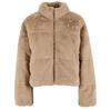 Куртка Женская Urban Classics Зимняя Короткая Puffer Из Искусственного Меха Short Бежевый