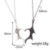 Lovers Jewelry Antiquity Gift Valentines Gift Darkly Wing Heart Necklace Vintage Charm Punk Angel Demon Wing Pendant Necklace