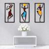 Wrought Iron African Dancer Silhouette, Boho Mid-Century Modern Wall Art Decor for Living Room, Bedroom