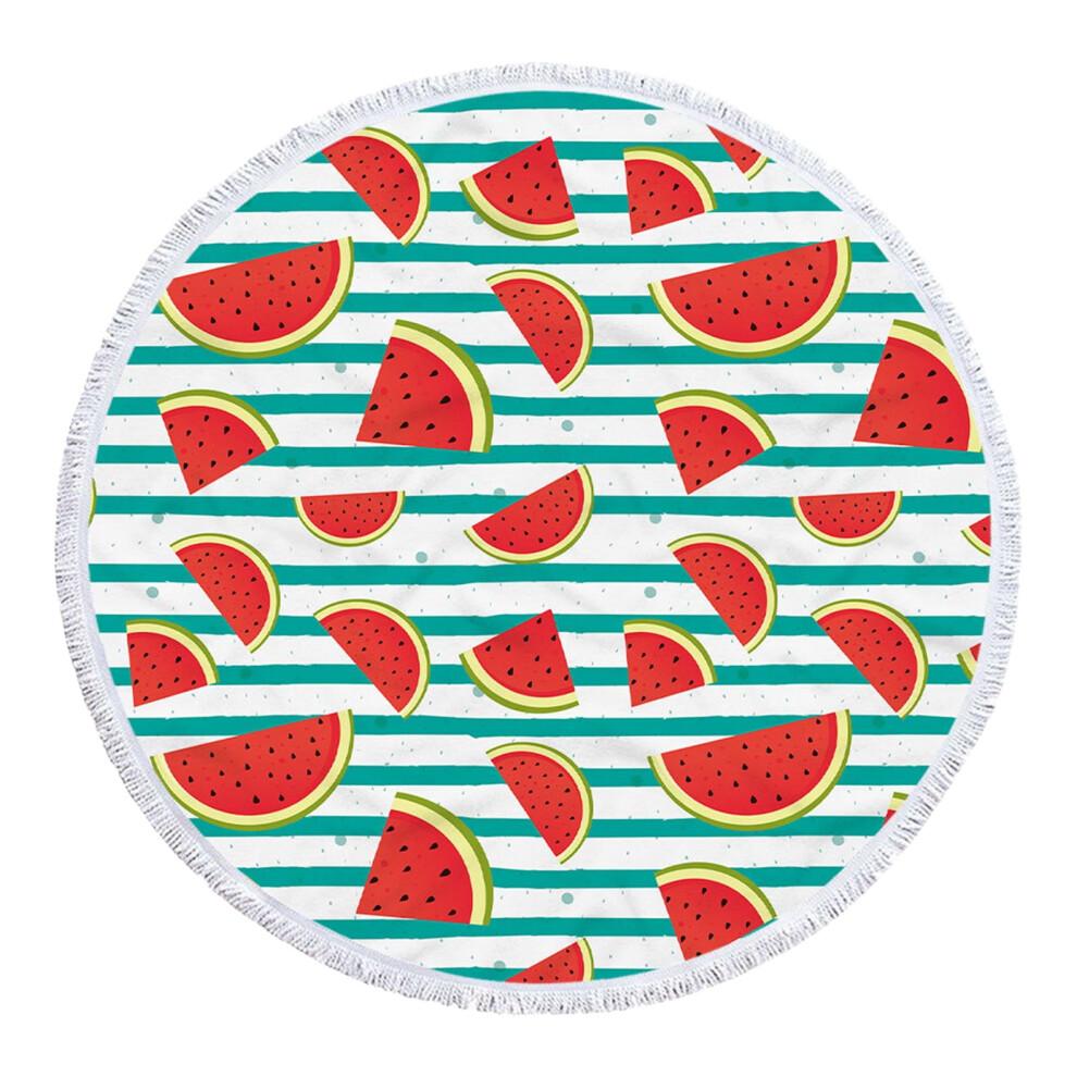AuroraX Portable Round Beach Blanket (60