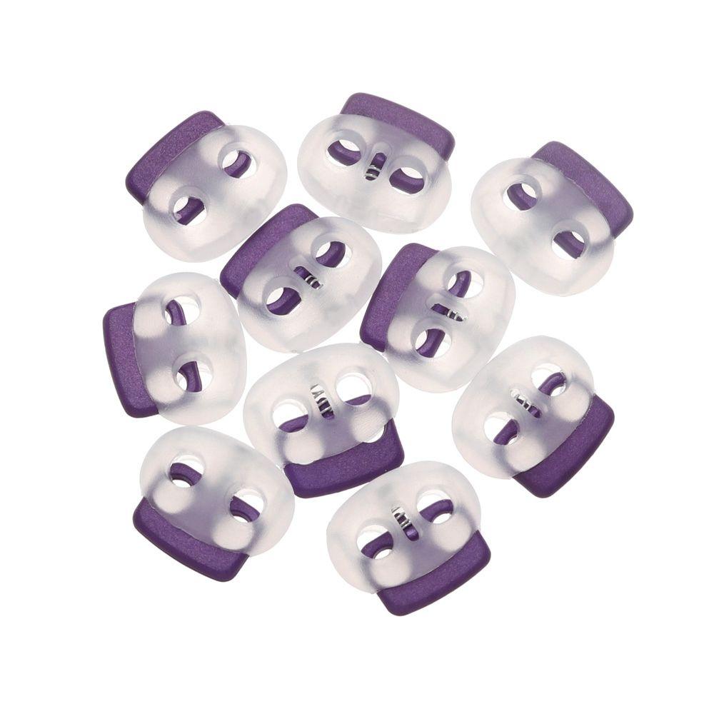 

Cord Lock Clip Garments Accessoies Shoelace Buttons Spring Buckle Toggle Clips Cord Lock Stopper фиолетовый