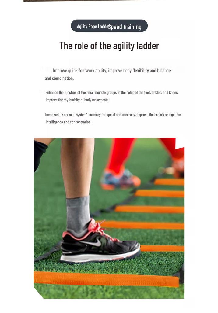 Multi-Functional Agility Ladder for Kids: Butterfly Design, Soft for Safe Football Training & Physical Fitness