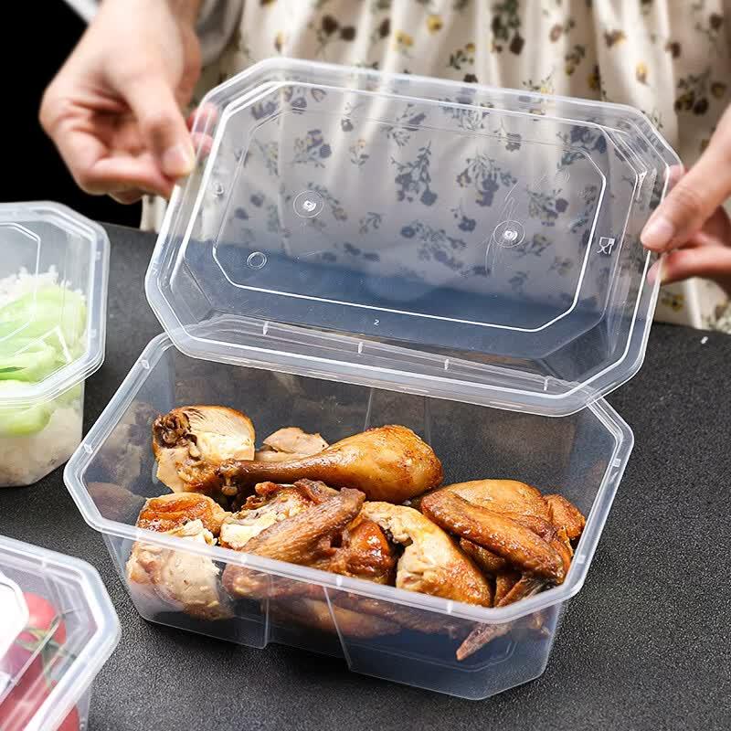 Disposable Rectangular Food Containers with Lids