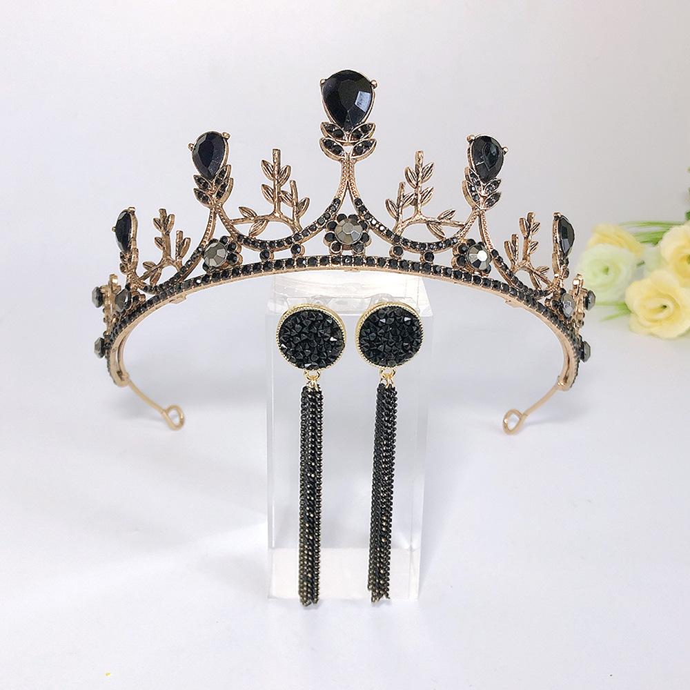 Alloy Crown Retro Baroque Crown Halloween Party Headwear Photography Photo Bridal Accessories