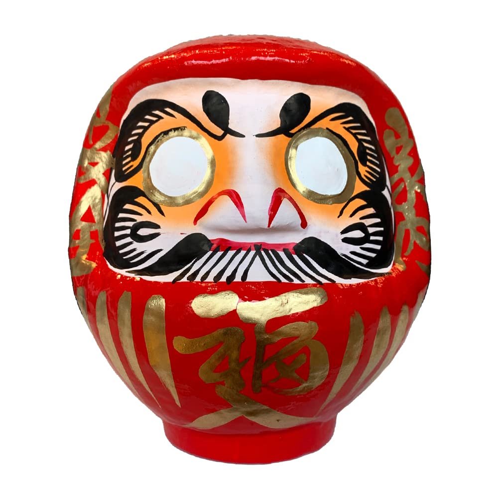 

Shigeta Made in Traditional Crafts 15cm Size for Family Good and Daruma, Japan, Takasaki, Japan, Figurine, Tall, 3, Red, Safety, Luck, Fortune,