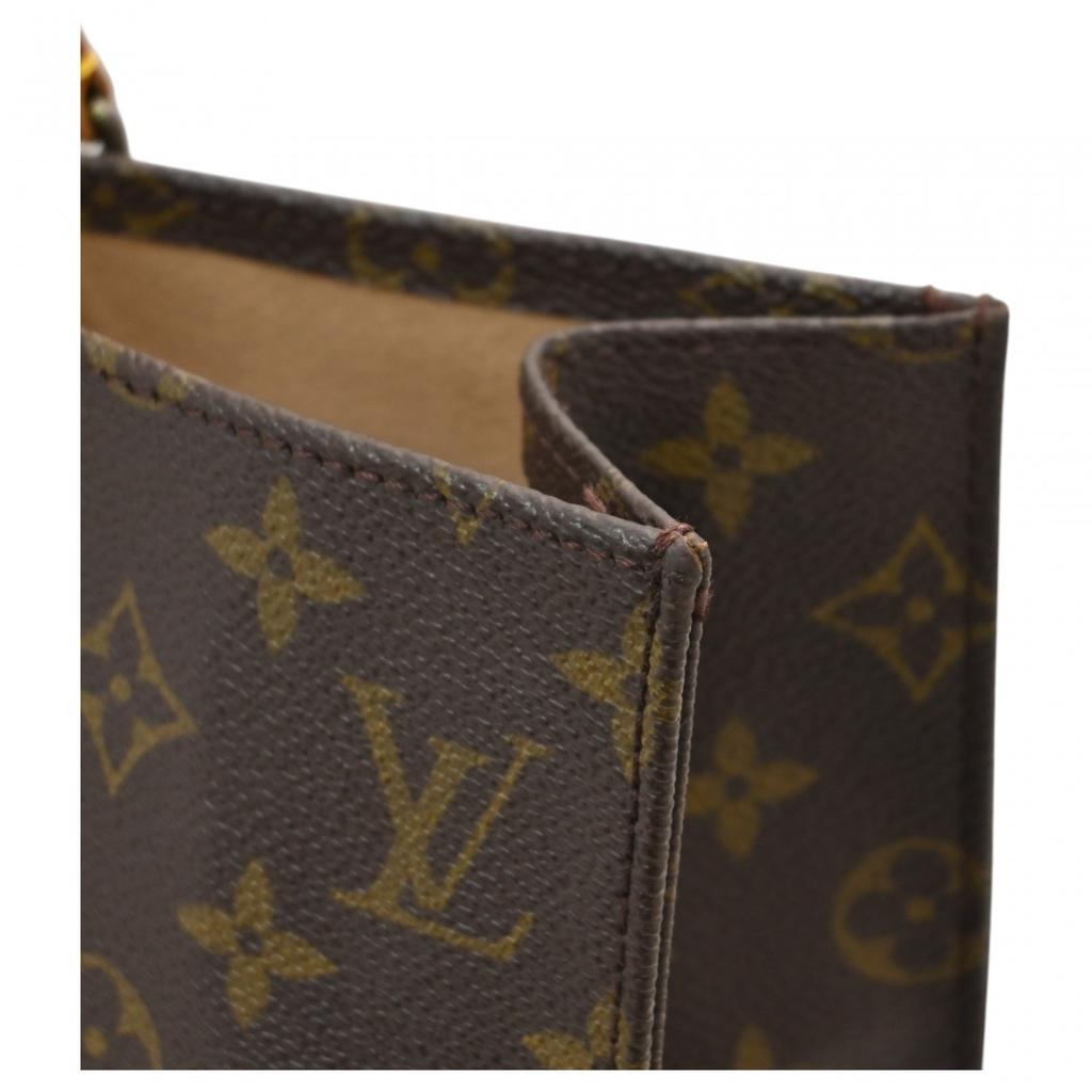Auth LOUIS VUITTON Monogram Sac Plat Tote Bag Brown PVC M51140 Lv9929ss