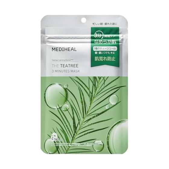 MEDIHEAL OFFICIAL 3 Minutes Mask (THE Teatree) 7 pieces 3 Minutes Mask (THE Teatree) 7P (1SET) Time saving Rough skin care Moisturizing Morning