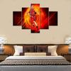 5Pcs Basketball Star Player Sports Gym Pictures Art Poster 5 Panel Modern Canvas HD Print Home Decor 5 Pieces Paintings Wall