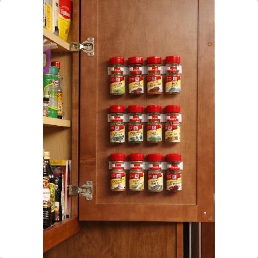 

Полоски-клипсы для специй для пластиковых банок Набор из 3 штук Вмещает 12 банок United States