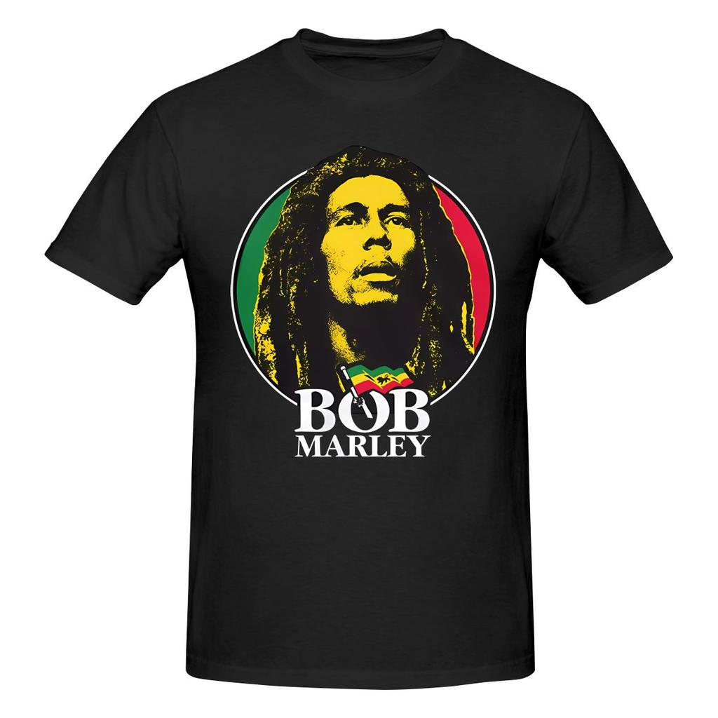 Bob Marley Graphic Japanese Fresh Tshirt Urban Casual Inner Layer For Spring And Autumn Tshirt