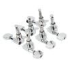 Small Square Fully Enclosed Locking Tuners 3L 3R Metal String Tuning Pegs Guitar Accessories Silver