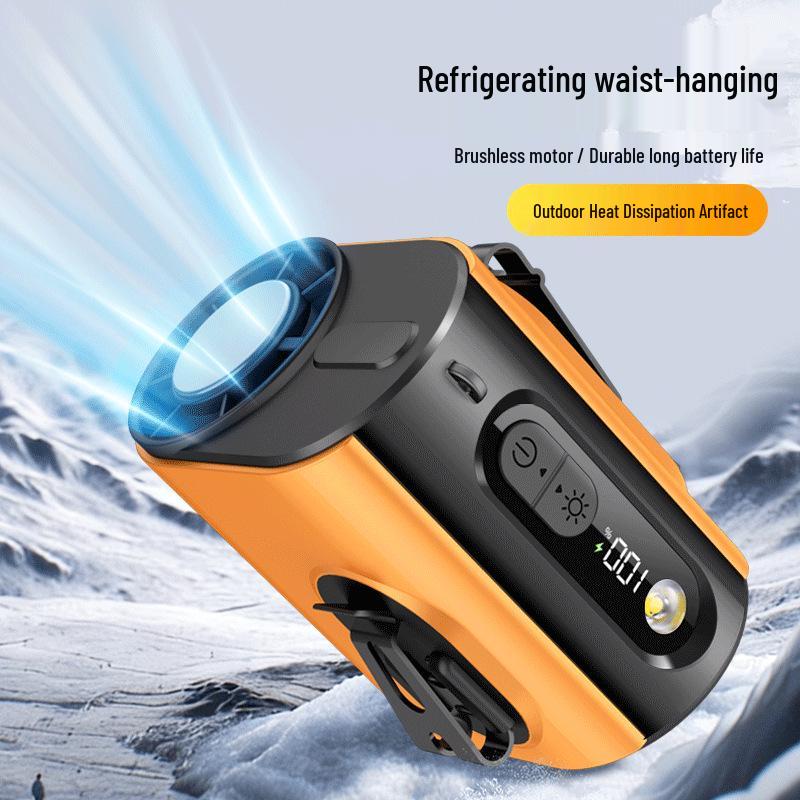 

USB Rechargeable Leafless Handheld Fan with Ice Pack - Silent, Strong Wind Cooling 97*92*76.8 mm