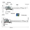 Electronic Digital Vernier Caliper with Three-Color Buttons, Stainless Steel, 0-150mm for Measuring Inner and Outer Diameters
