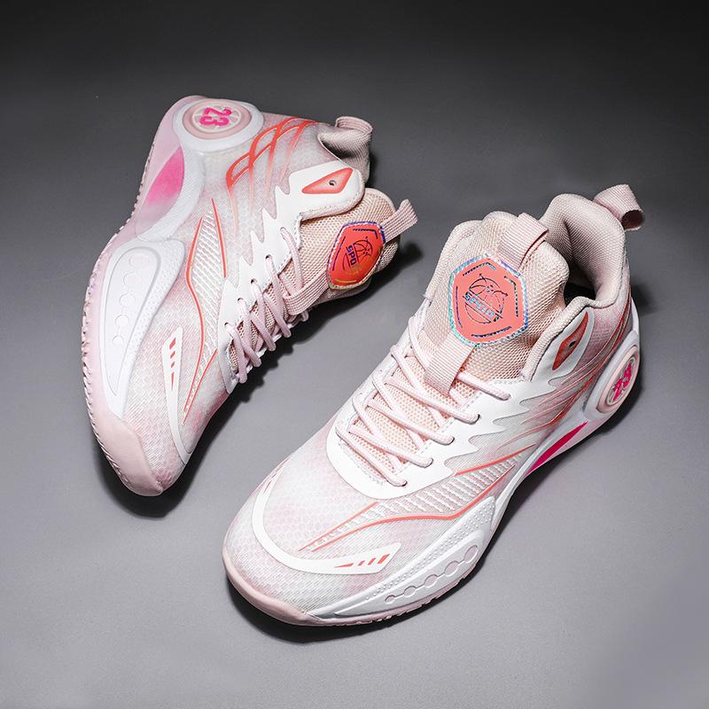 Middle School Students Sports Shoes Lightweight Shock-absorbing Mesh Breathable 4-6 Grade Primary School Students Basketball Shoes Wear-resistant Non