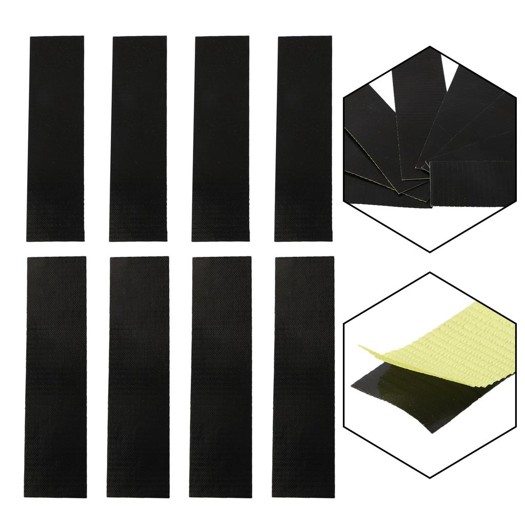 8pcs Self-Adhesive Fireplace End Tape 10*2.5cm Glass Fabric Tape Heat Resistant Sealing Cord End Fireplace Accessories
