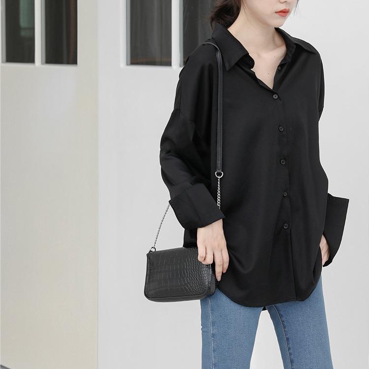 Women's 2025 Retro-Style Loose Long Sleeve Layered Shirt - Cool and Casual Autumn Wear
