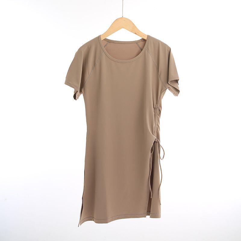 

Women s Quick-Dry Short Sleeve Yoga & Running T-Shirt L (100-110) кавовий