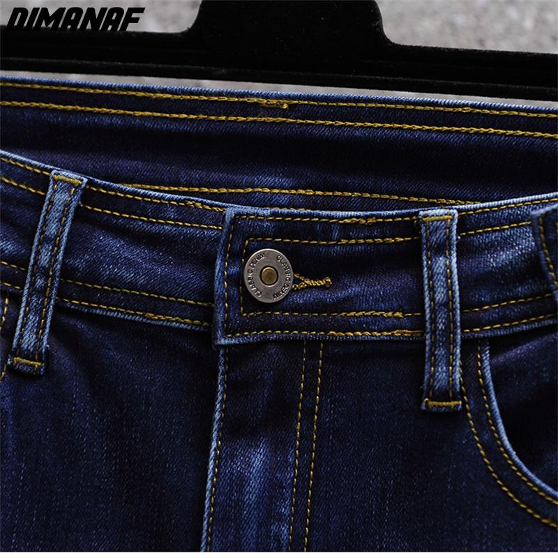 DIMANAF 2024 Neue Übergrößen Jeans Herbst Damen Patchwork Basic Elastische Hose Locker Lässig Damen Hose Blaue Hose 5XL