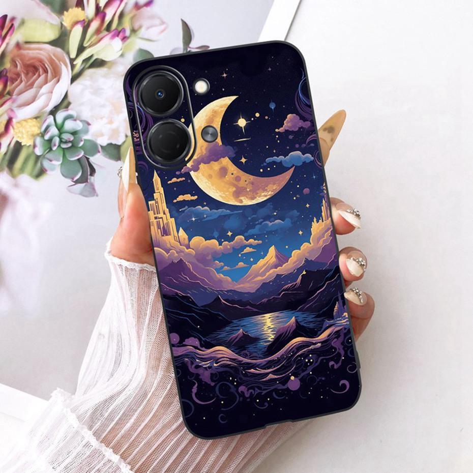 Modische Coole Hülle Für Tecno Spark GO 3 KN3 Weiche Schwarze Silikon TPU Rückabdeckung Für Tecno Spark Go3 Handyhüllen
